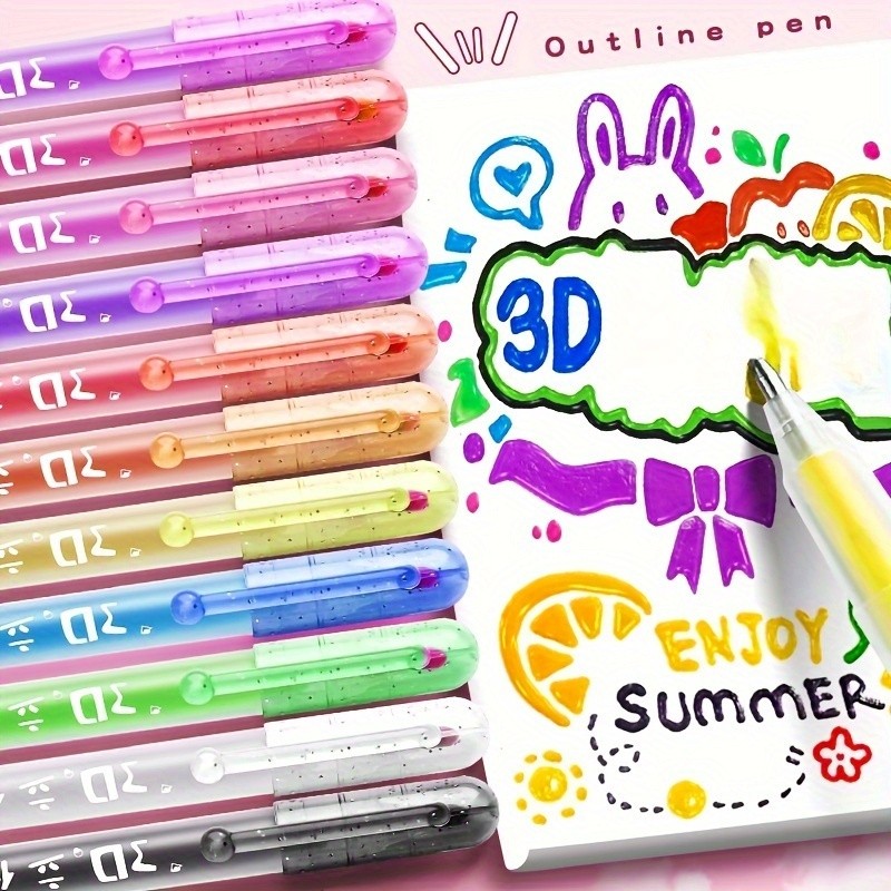 Multi-color Pen 12pcs Highlighter 12 Color Paint Pen Marker School Office Supply
