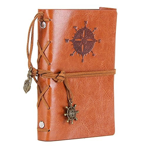 Leather Writing Journal Notebook, 5 Inches Vintage Nautical 5 inches Brown