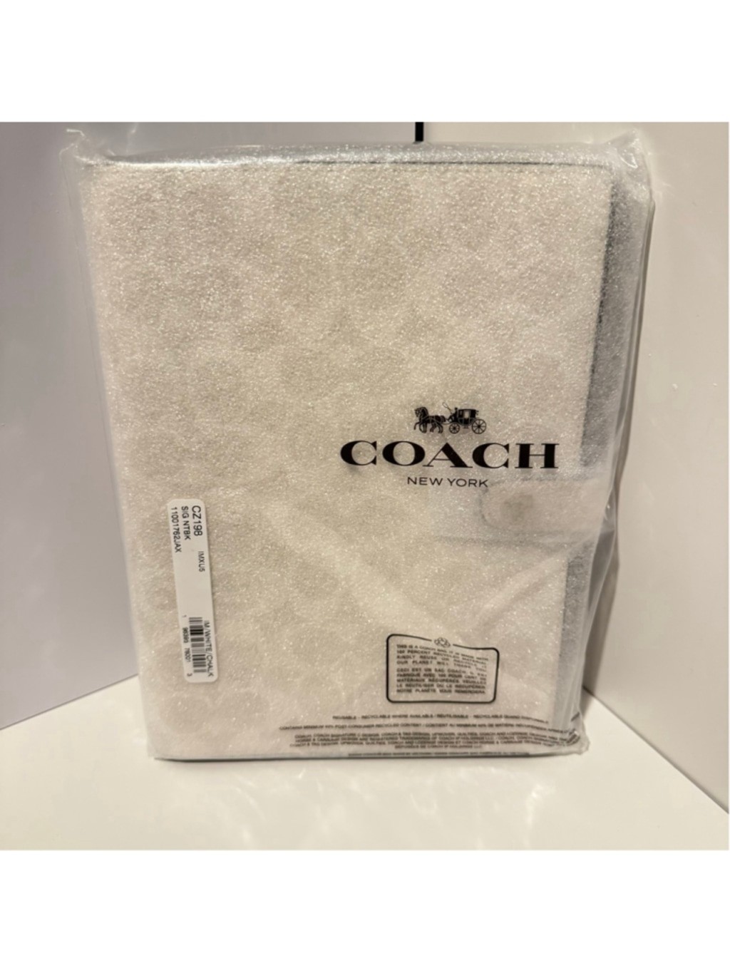 NEW Coach Notebook in White Signature Canvas CZ198 with planner NWT
