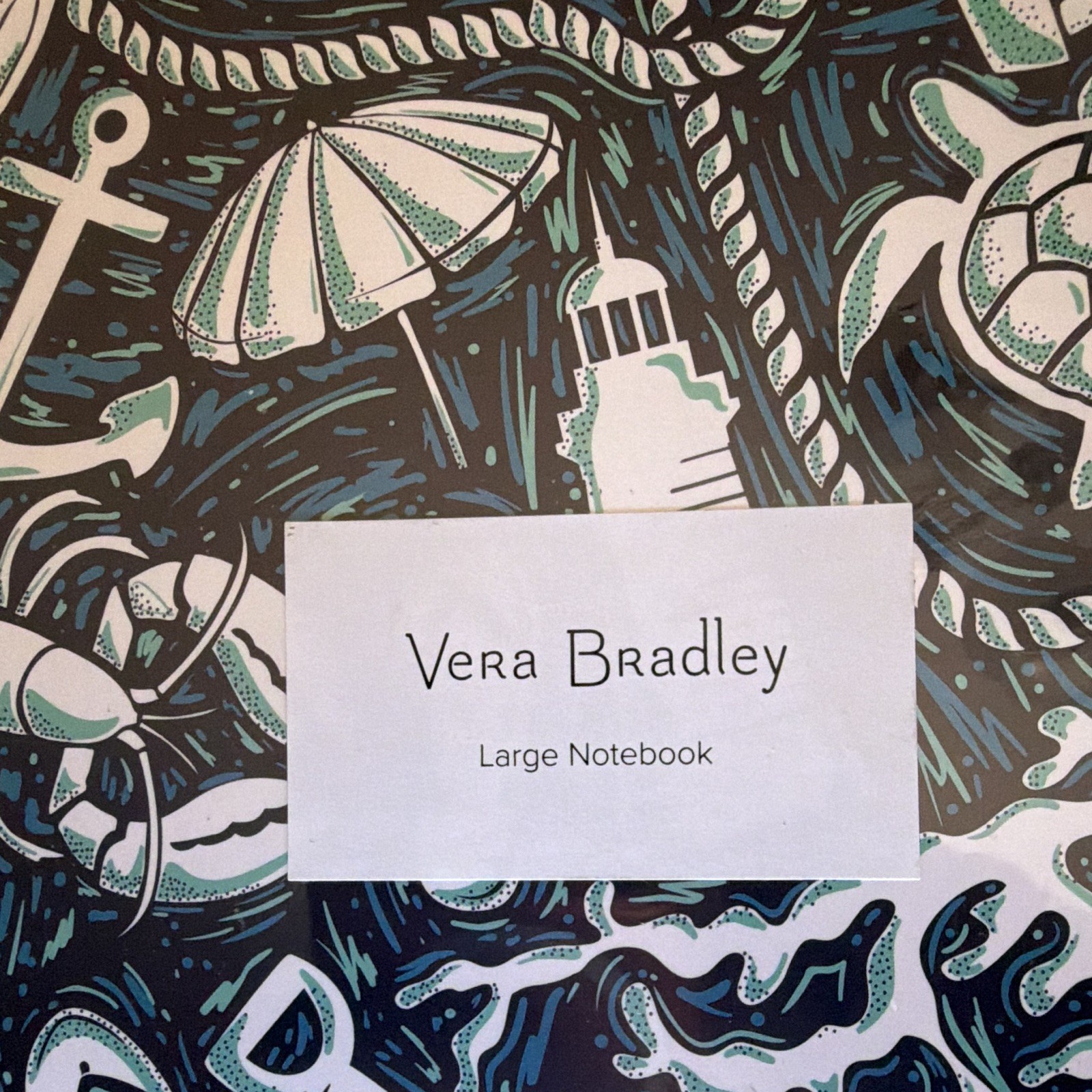 Vera Bradley Shore Enough Large Spiral Notebook, Nautical Sea Theme – NEW!