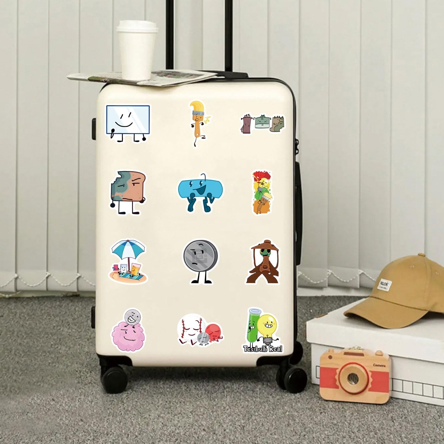 138Pcs Object Show Stickers, Cute Cartoon Waterproof Vinyl Decals for Water B…