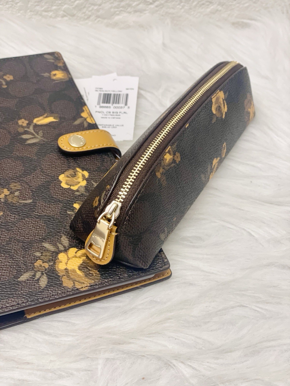 Bundle Set Coach Notebook With Floral Print CCF40 & Coach Pencil Case CCI83 NWT