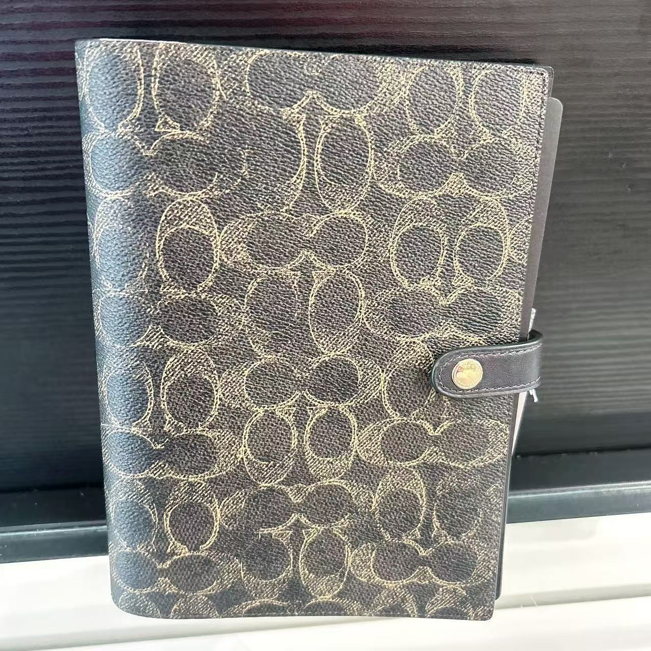 NWT Coach Notebook In Signature Canvas With Mystical Floral/Stripe Heart Print