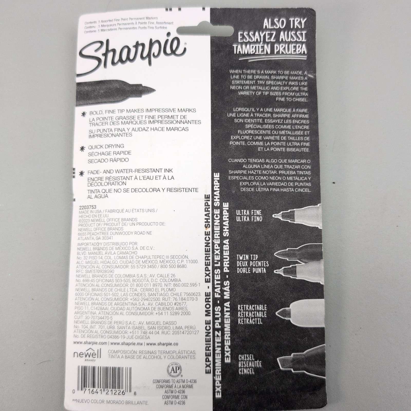 Sharpie Highlighter Permanent Marker Lot Multi-Color 8 Packs Assorted Set