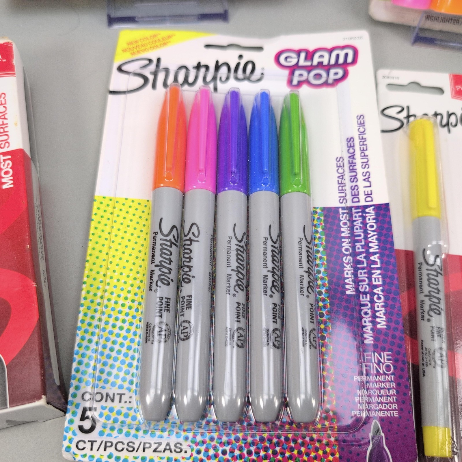 Sharpie Highlighter Permanent Marker Lot Multi-Color 8 Packs Assorted Set